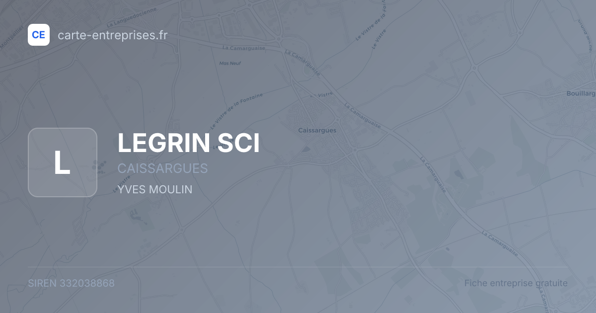 LEGRIN SCI — 332038868 — fiche entreprise