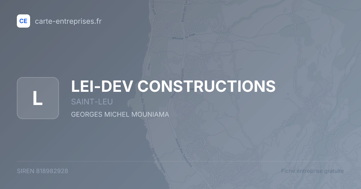 LEI-DEV CONSTRUCTIONS — 818982928 — fiche entreprise
