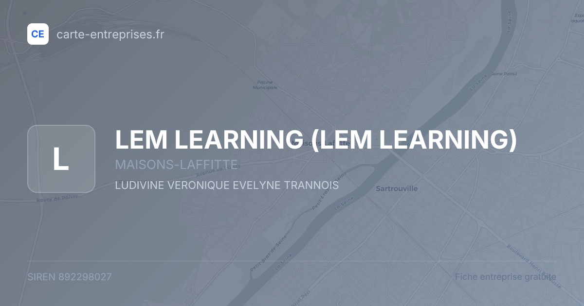 LEM LEARNING — 892298027 — fiche entreprise