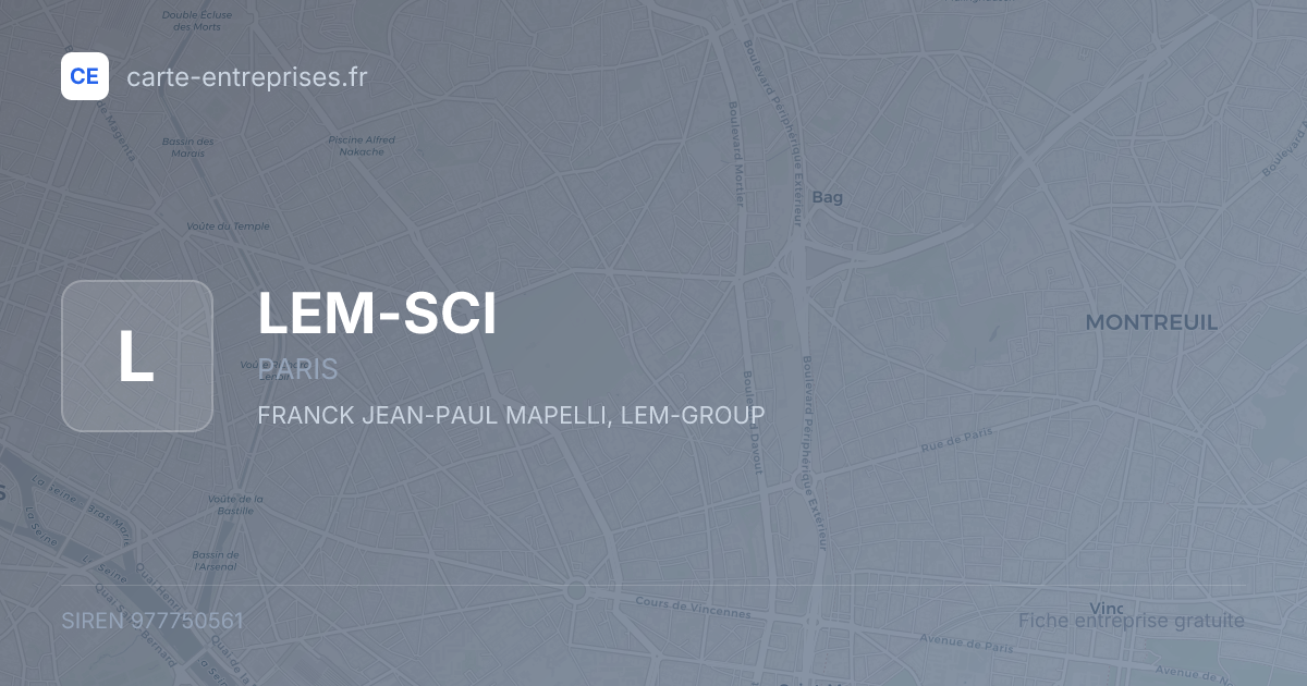 LEM-SCI — 977750561 — fiche entreprise
