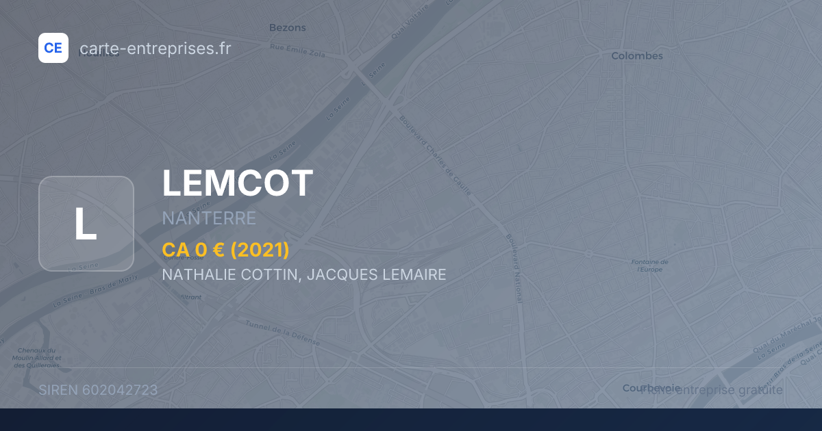 LEMCOT — 602042723 — fiche entreprise