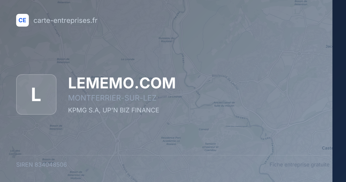LEMEMO.COM — 834048506 — fiche entreprise