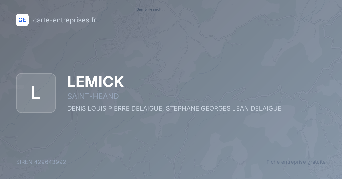 LEMICK — 429643992 — fiche entreprise