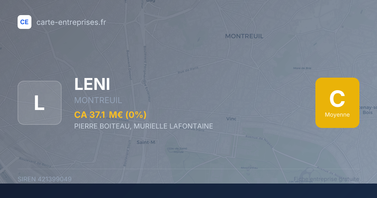 LENI — 421399049 — fiche entreprise