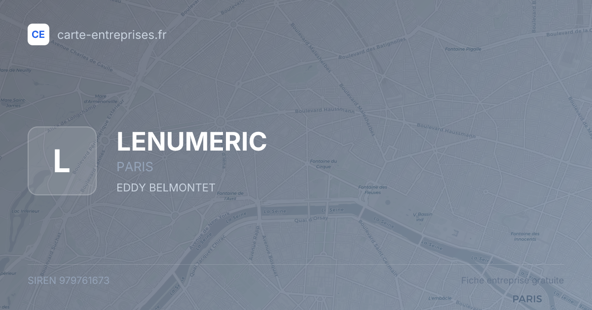 LENUMERIC — 979761673 — fiche entreprise