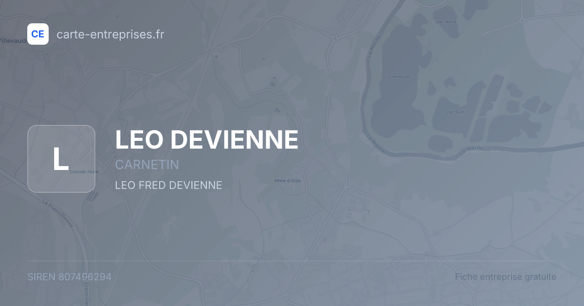 LEO DEVIENNE — 807496294 — fiche entreprise