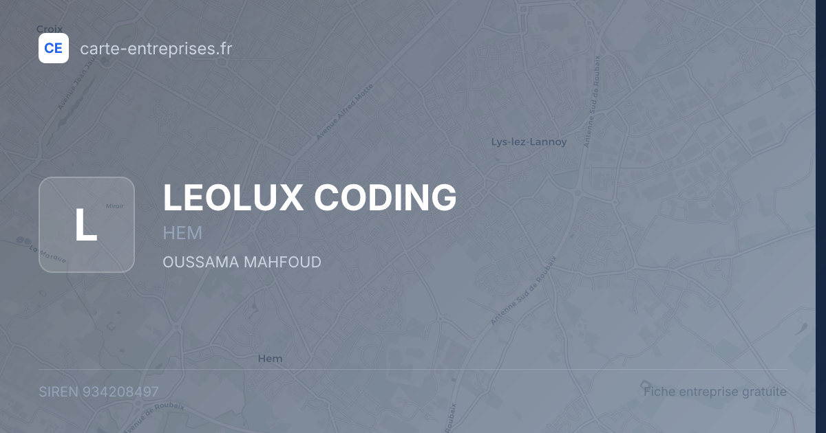 LEOLUX CODING — 934208497 — fiche entreprise