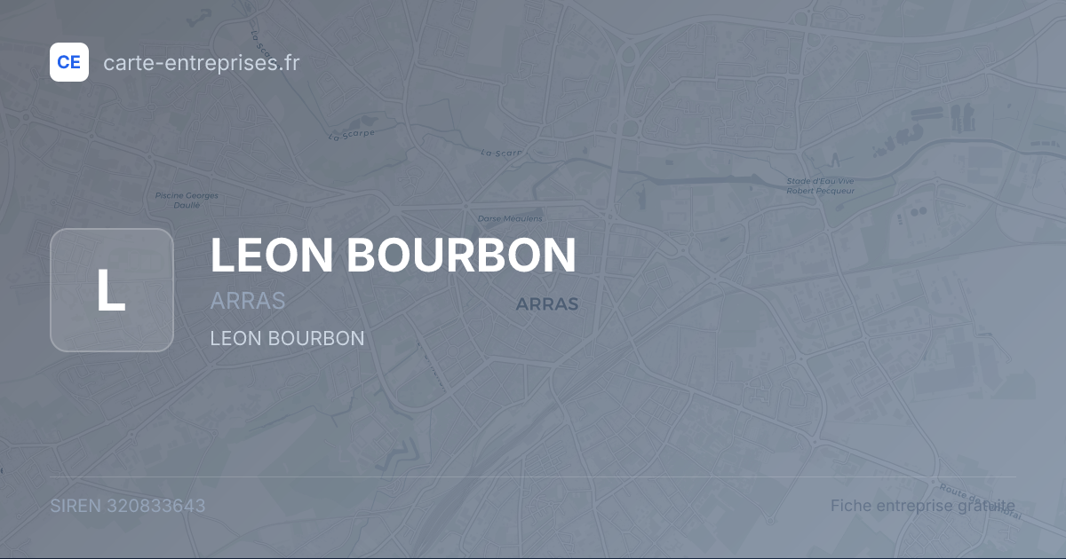 LEON BOURBON — 320833643 — fiche entreprise