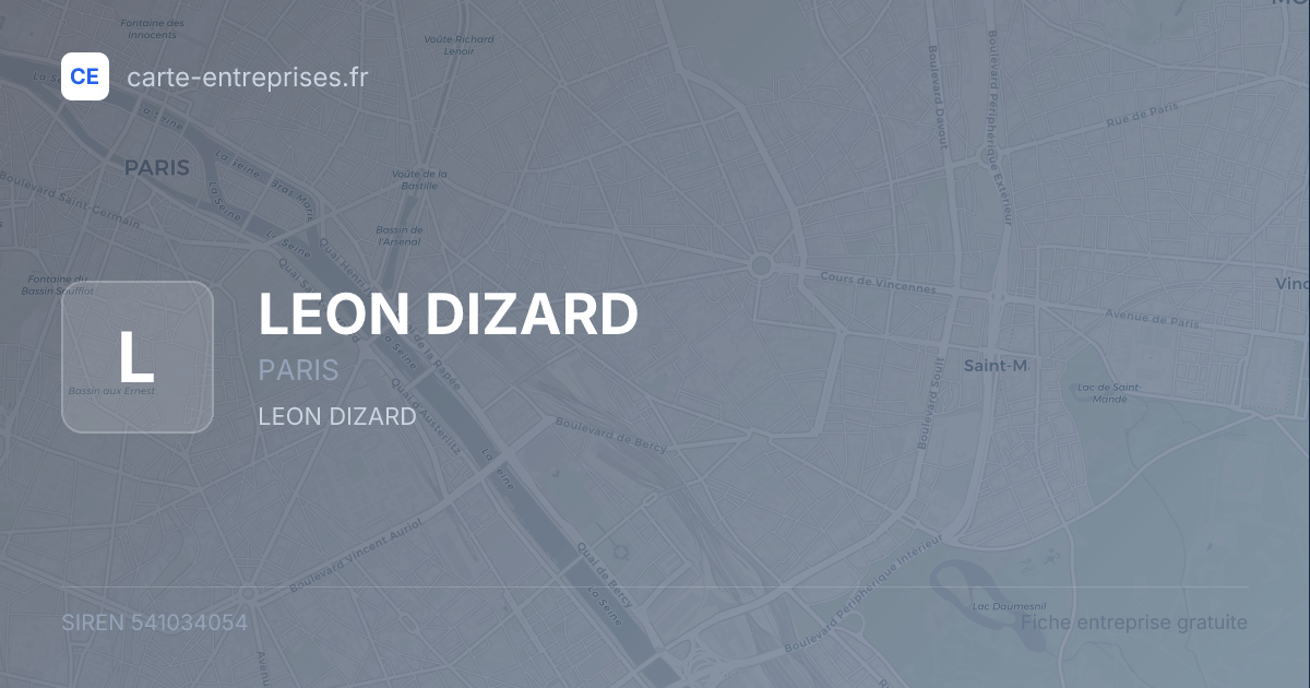 LEON DIZARD — 541034054 — fiche entreprise
