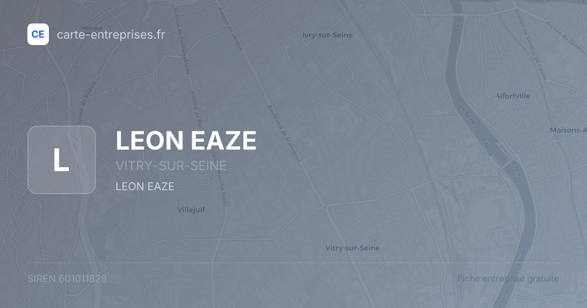 LEON EAZE — 601011828 — fiche entreprise