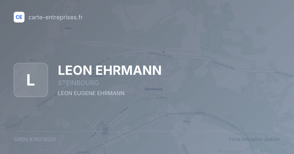 LEON EHRMANN — 676078520 — fiche entreprise