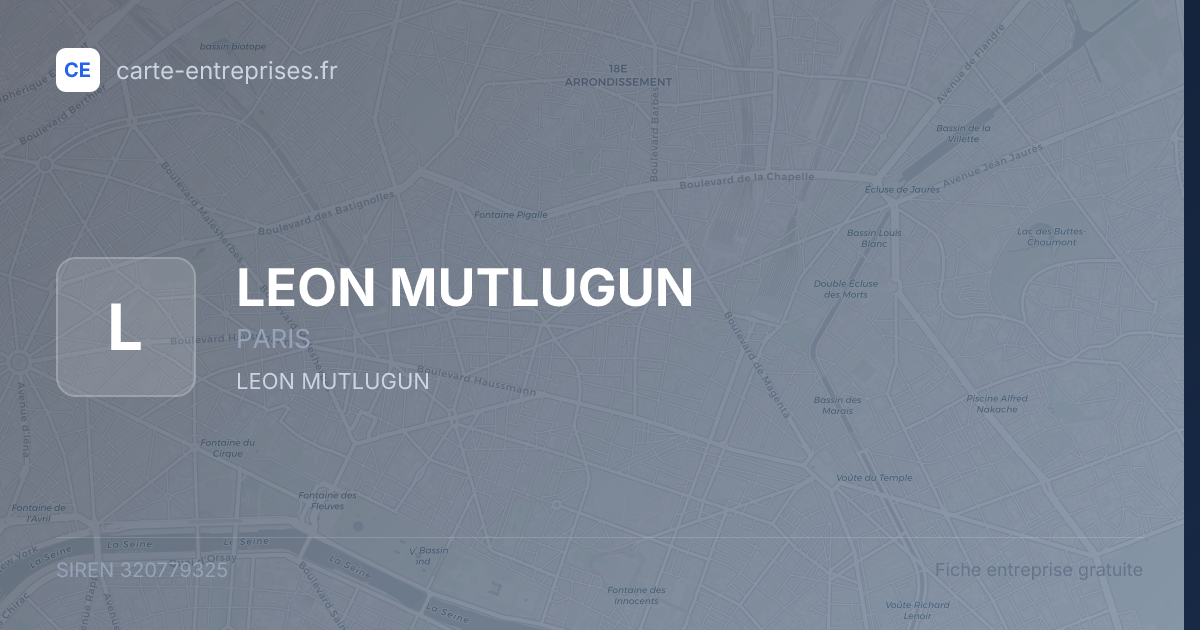 LEON MUTLUGUN — 320779325 — fiche entreprise
