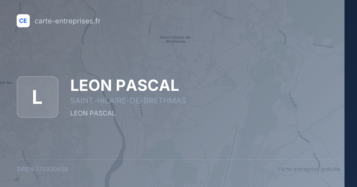 LEON PASCAL — 775930456 — fiche entreprise
