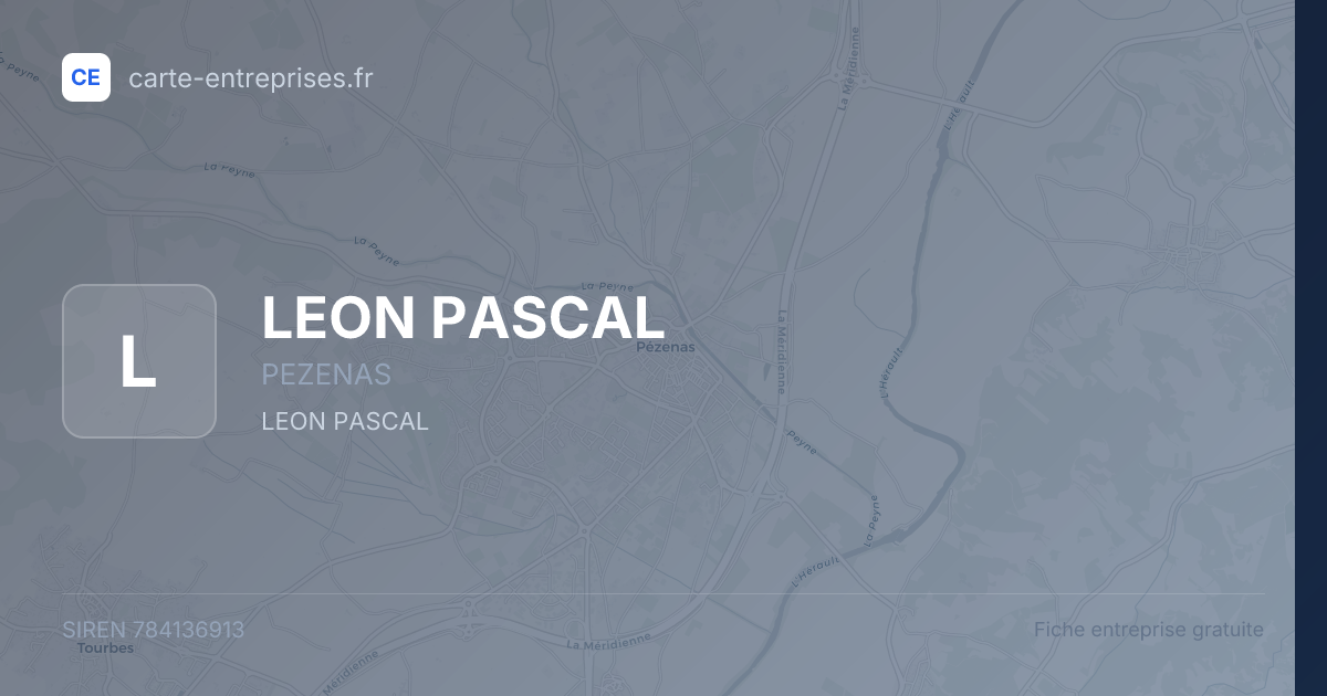 LEON PASCAL — 784136913 — fiche entreprise