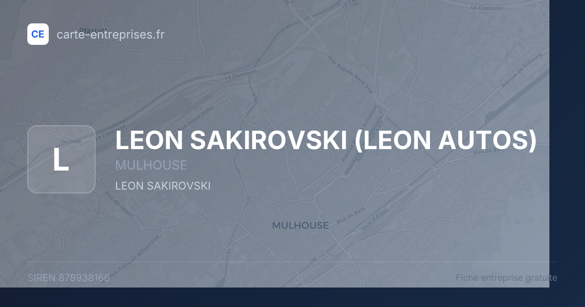 LEON SAKIROVSKI (LEON AUTOS) — 878938166 — fiche entreprise