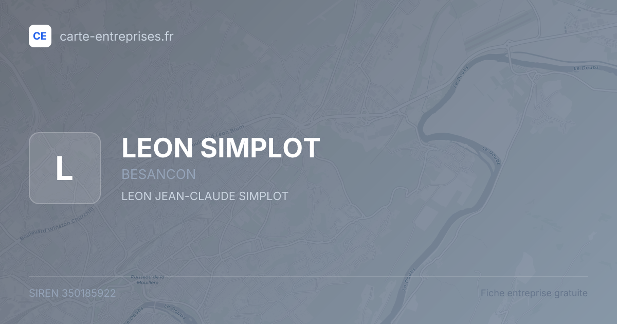 LEON SIMPLOT — 350185922 — fiche entreprise