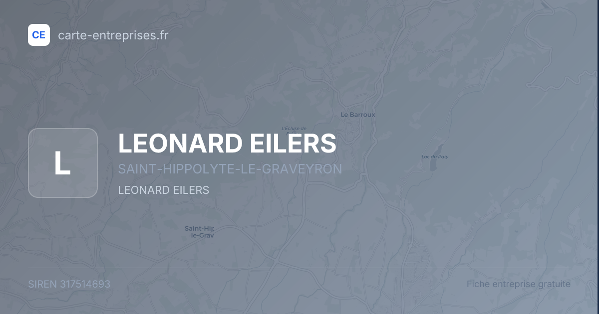 LEONARD EILERS — 317514693 — fiche entreprise