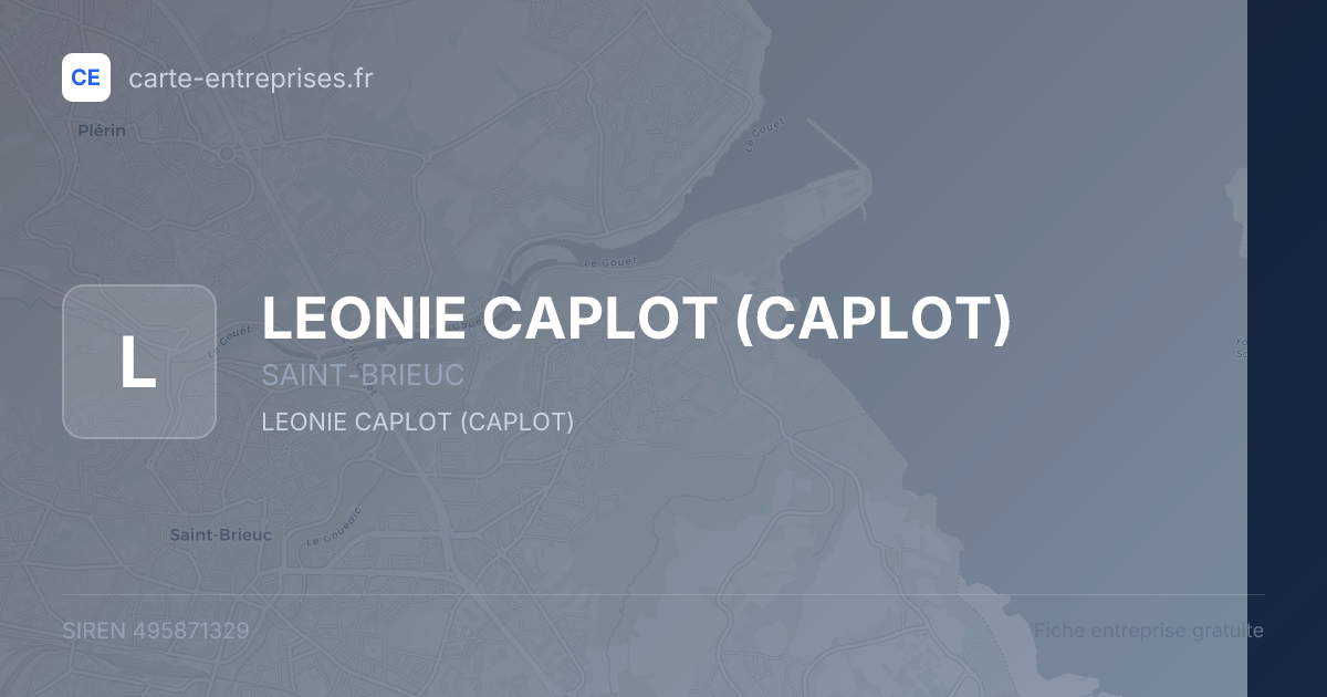 LEONIE CAPLOT (CAPLOT) — 495871329 — fiche entreprise