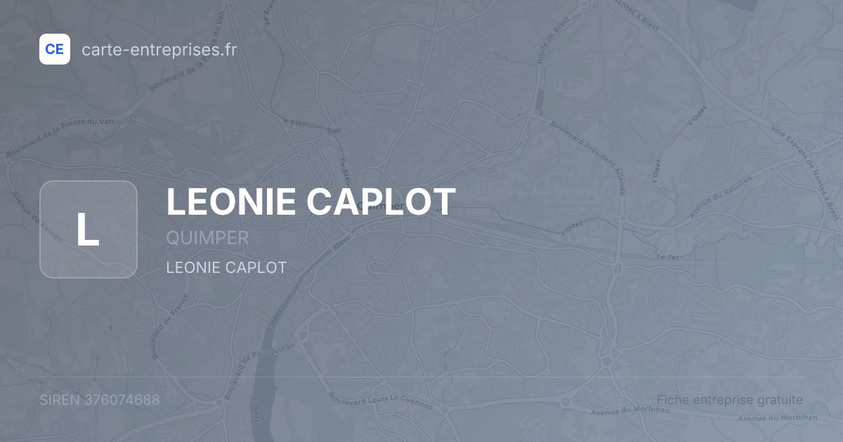 LEONIE CAPLOT — 376074688 — fiche entreprise