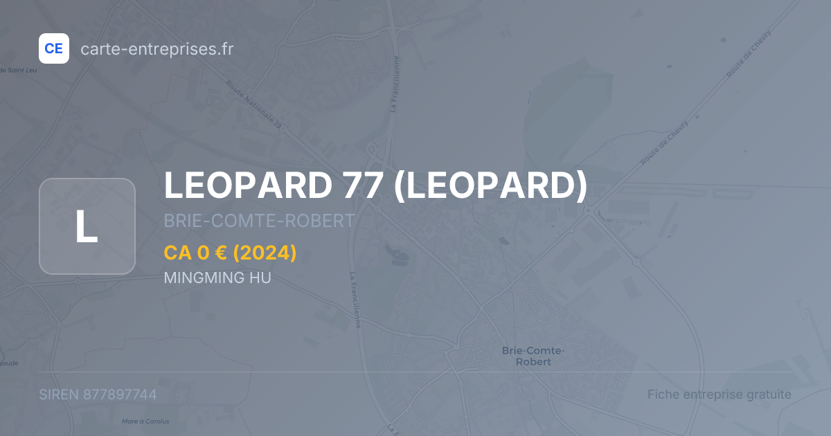 LEOPARD 77 (LEOPARD) — 877897744 — fiche entreprise