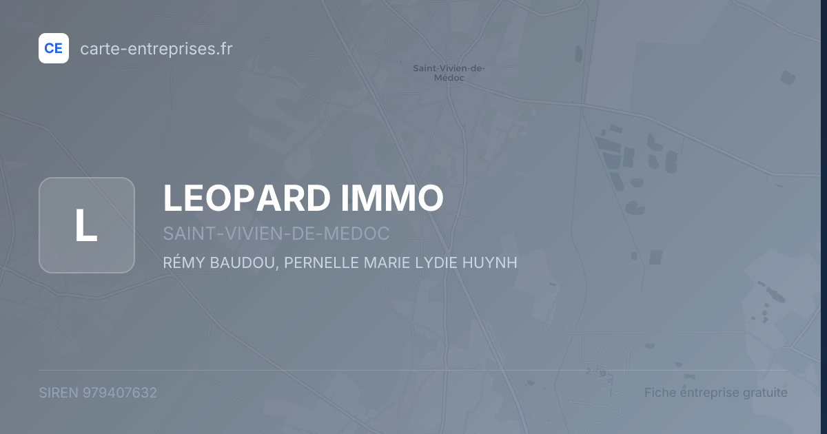 LEOPARD IMMO — 979407632 — fiche entreprise