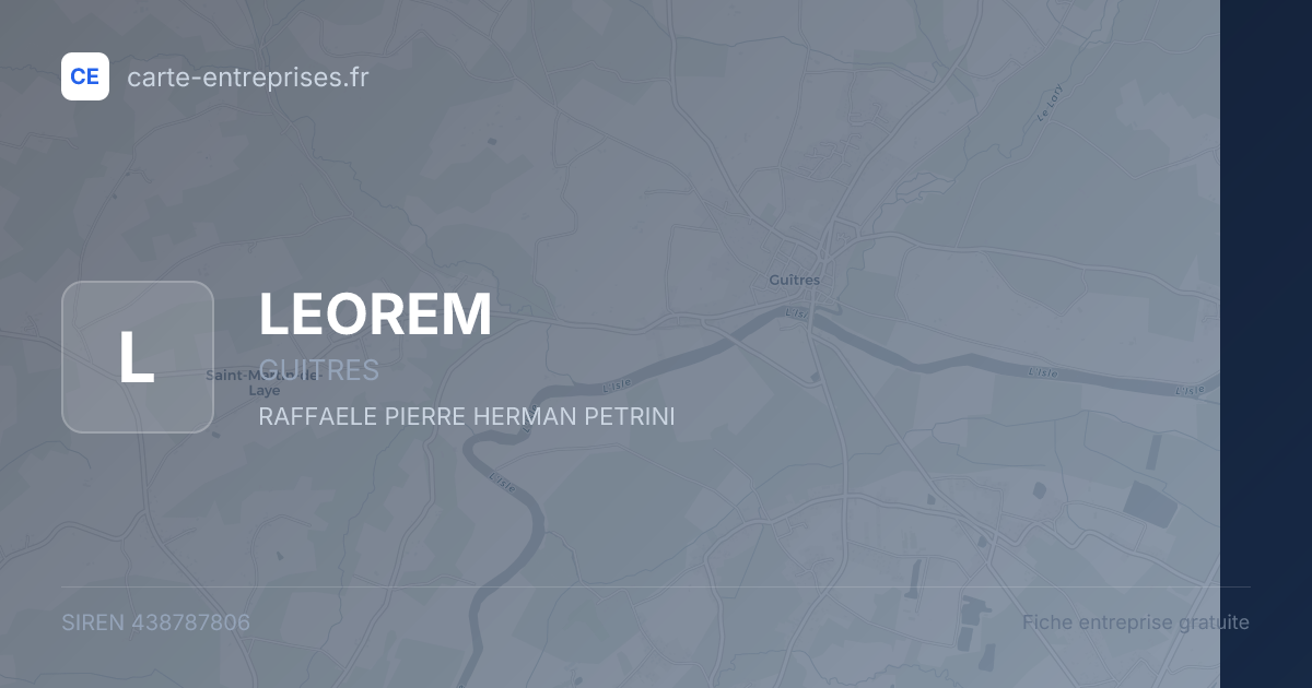 LEOREM — 438787806 — fiche entreprise