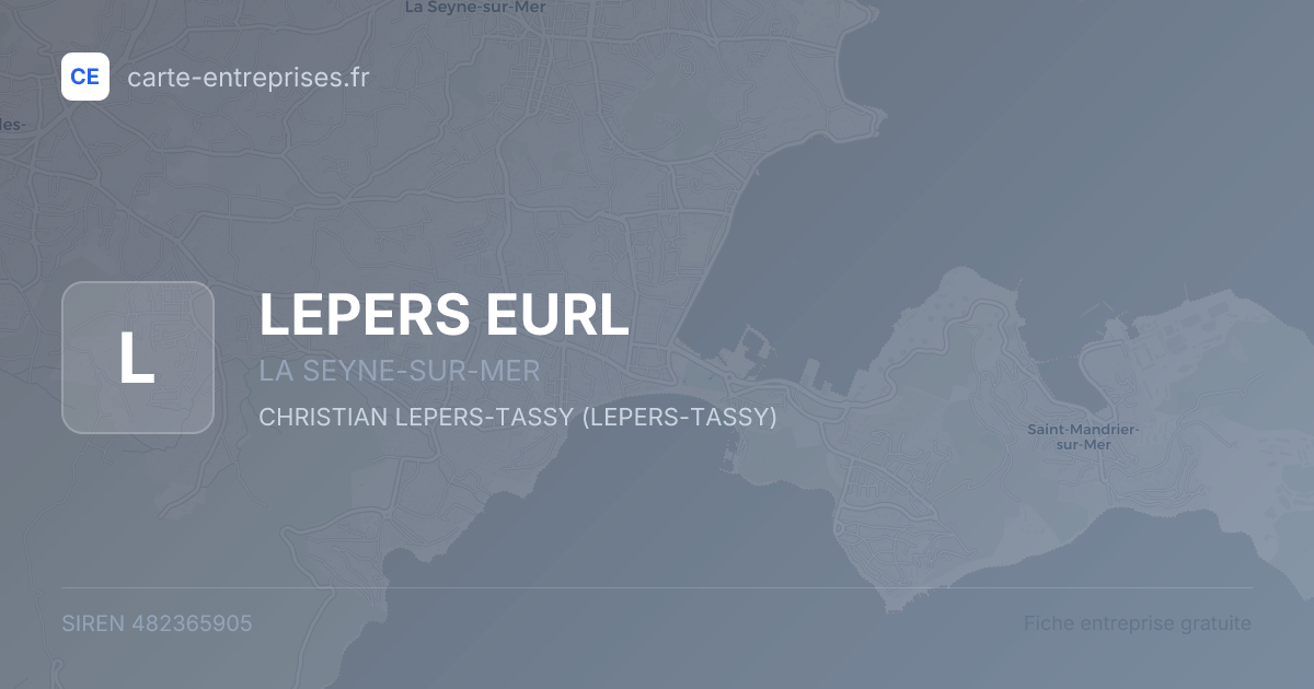 LEPERS EURL — 482365905 — fiche entreprise