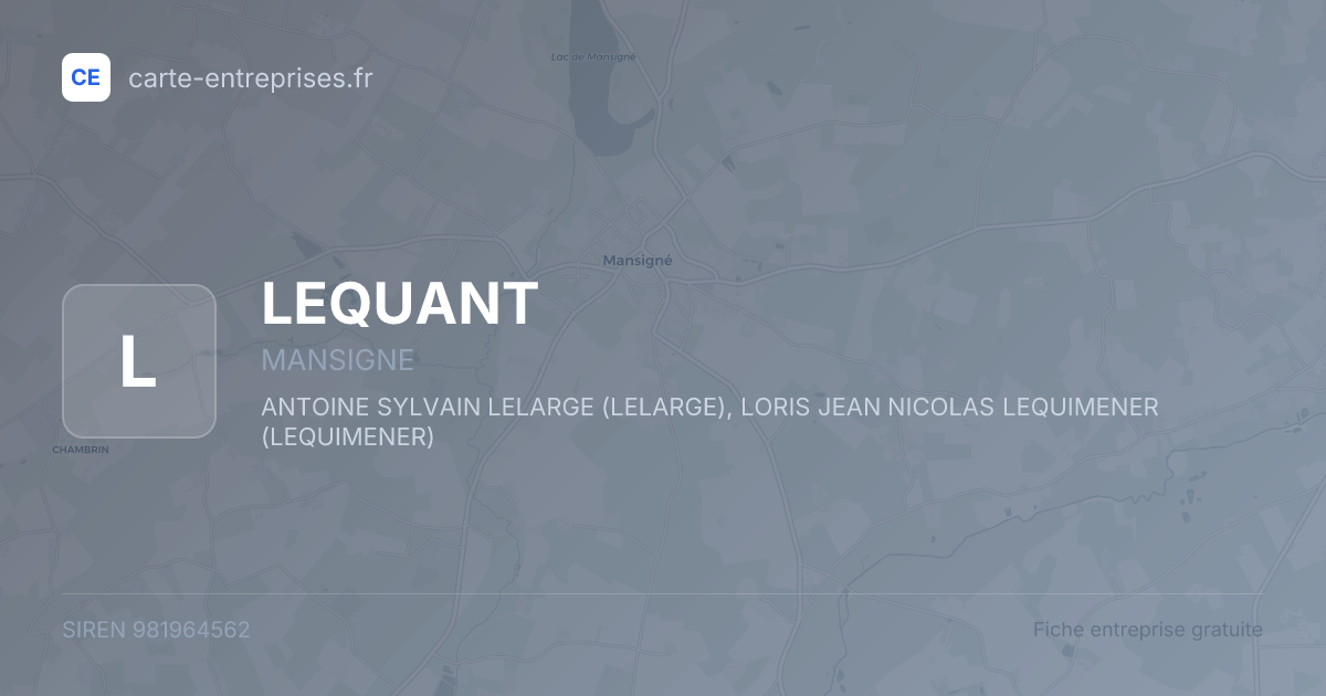 LEQUANT — 981964562 — fiche entreprise