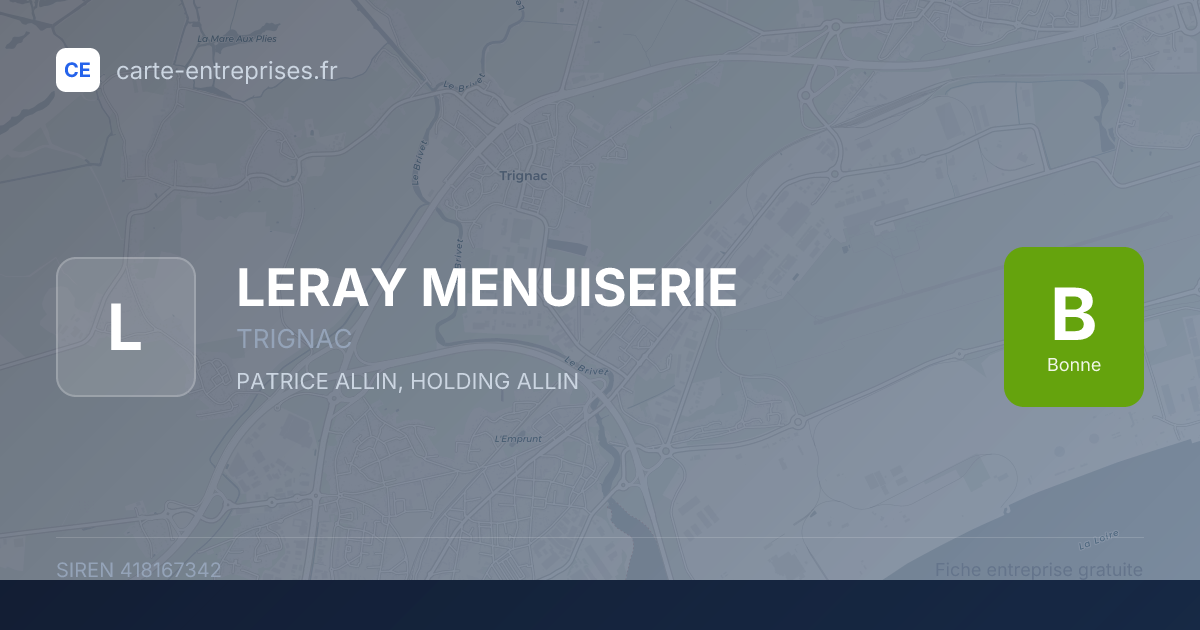 LERAY MENUISERIE — 418167342 — fiche entreprise