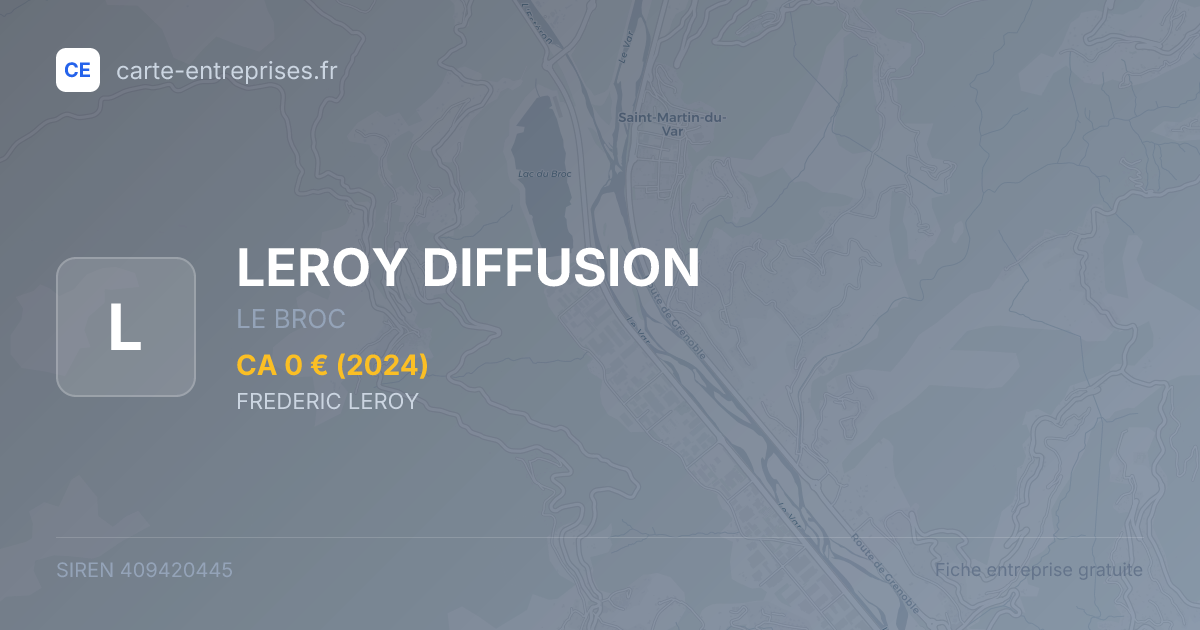 LEROY DIFFUSION — 409420445 — fiche entreprise