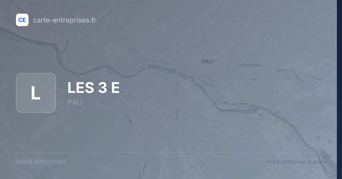LES 3 E — 409072063 — fiche entreprise