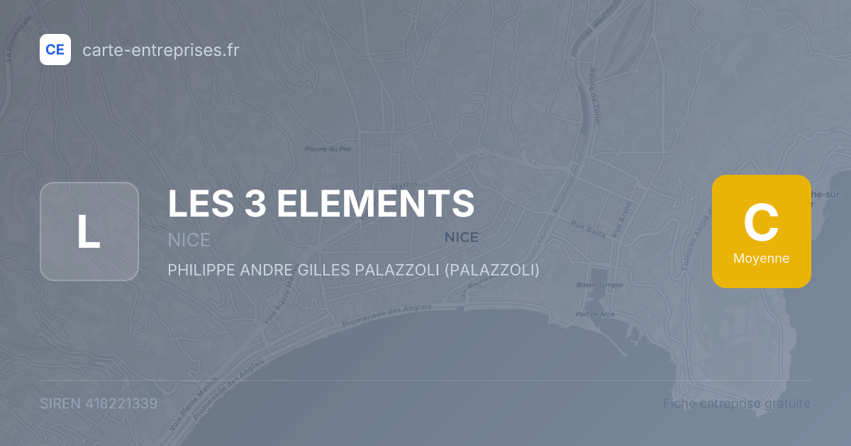 LES 3 ELEMENTS — 418221339 — fiche entreprise
