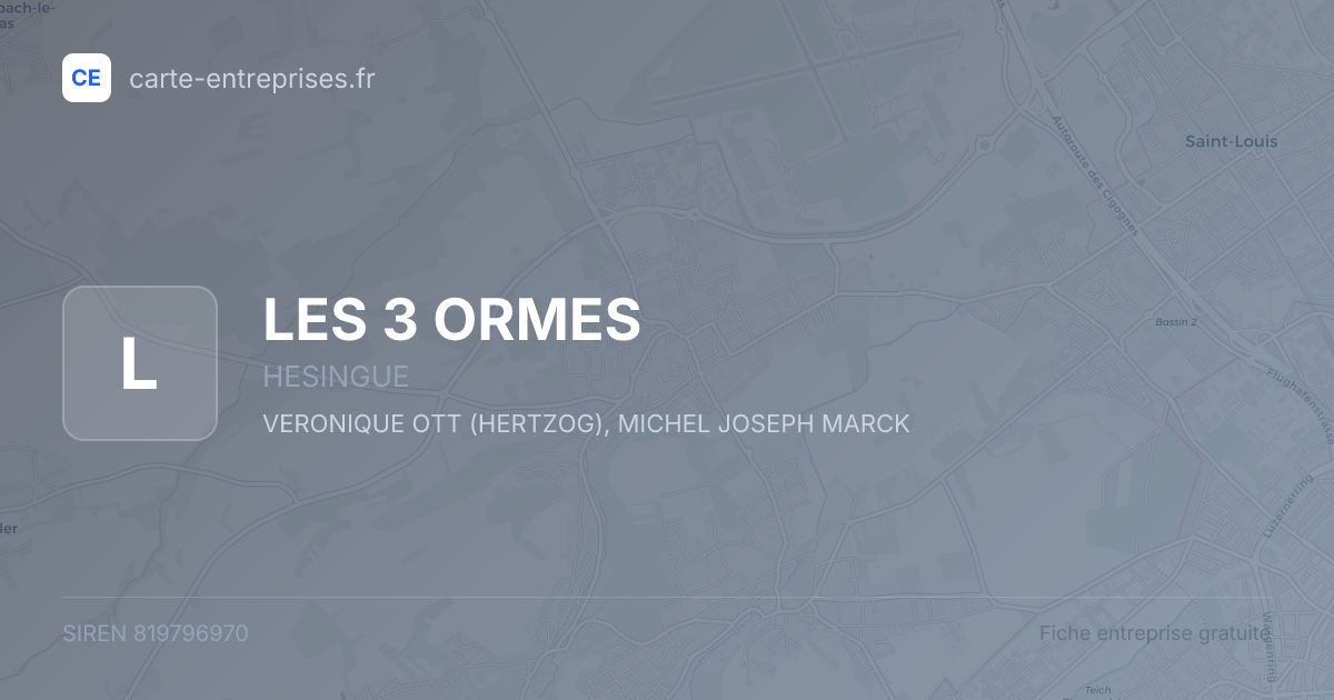LES 3 ORMES — 819796970 — fiche entreprise