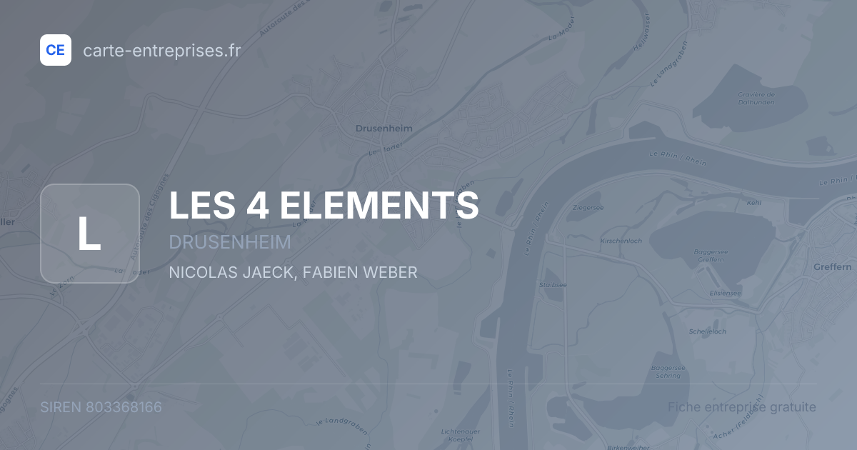 LES 4 ELEMENTS — 803368166 — fiche entreprise