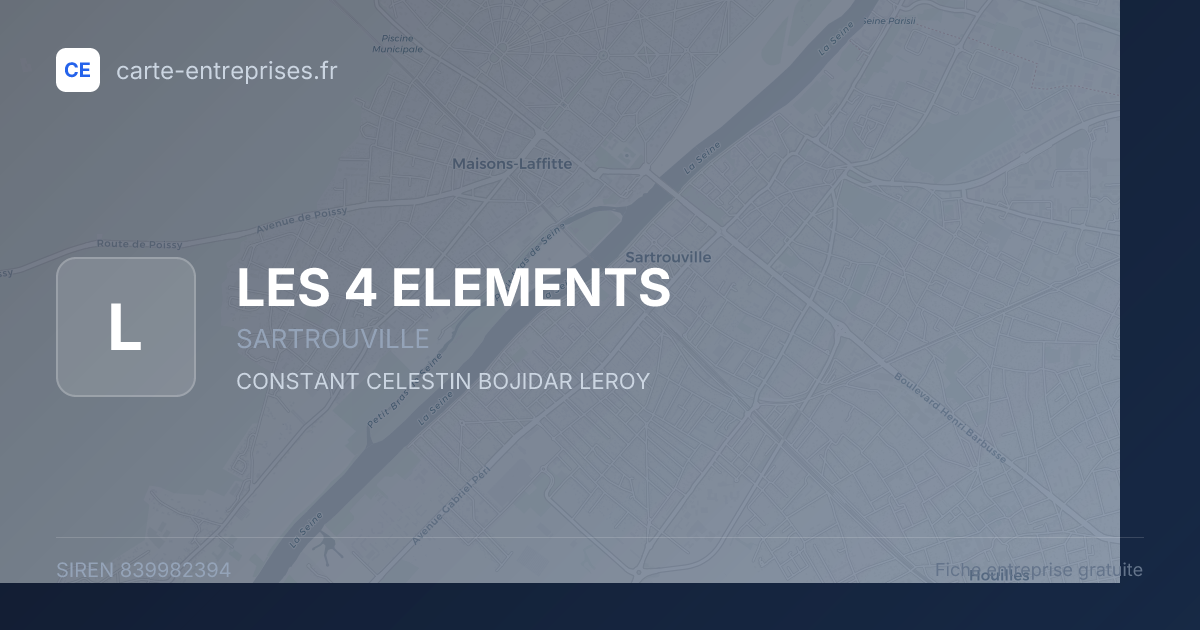 LES 4 ELEMENTS — 839982394 — fiche entreprise