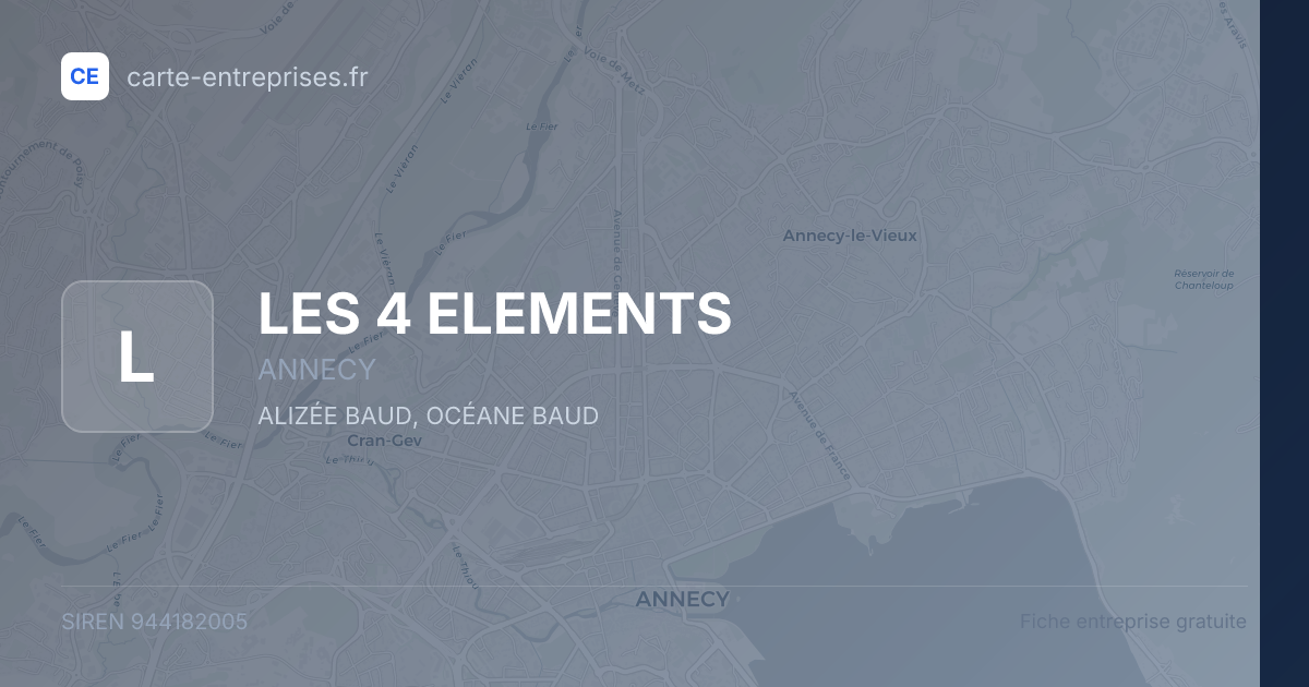 LES 4 ELEMENTS — 944182005 — fiche entreprise