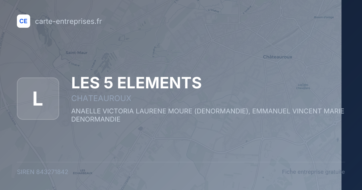 LES 5 ELEMENTS — 843271842 — fiche entreprise