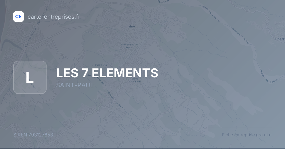 LES 7 ELEMENTS — 793127853 — fiche entreprise