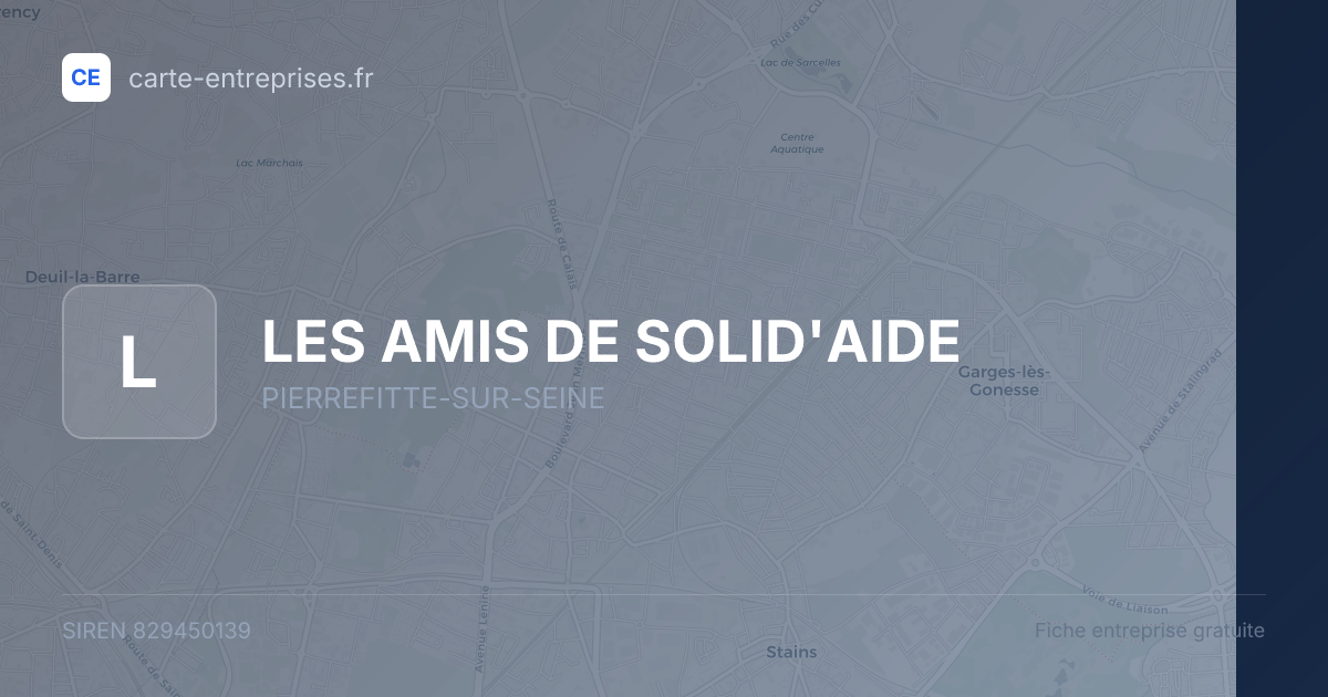 LES AMIS DE SOLID'AIDE — 829450139 — fiche entreprise