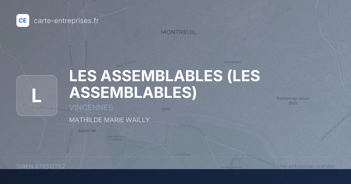 LES ASSEMBLABLES — 879512762 — fiche entreprise