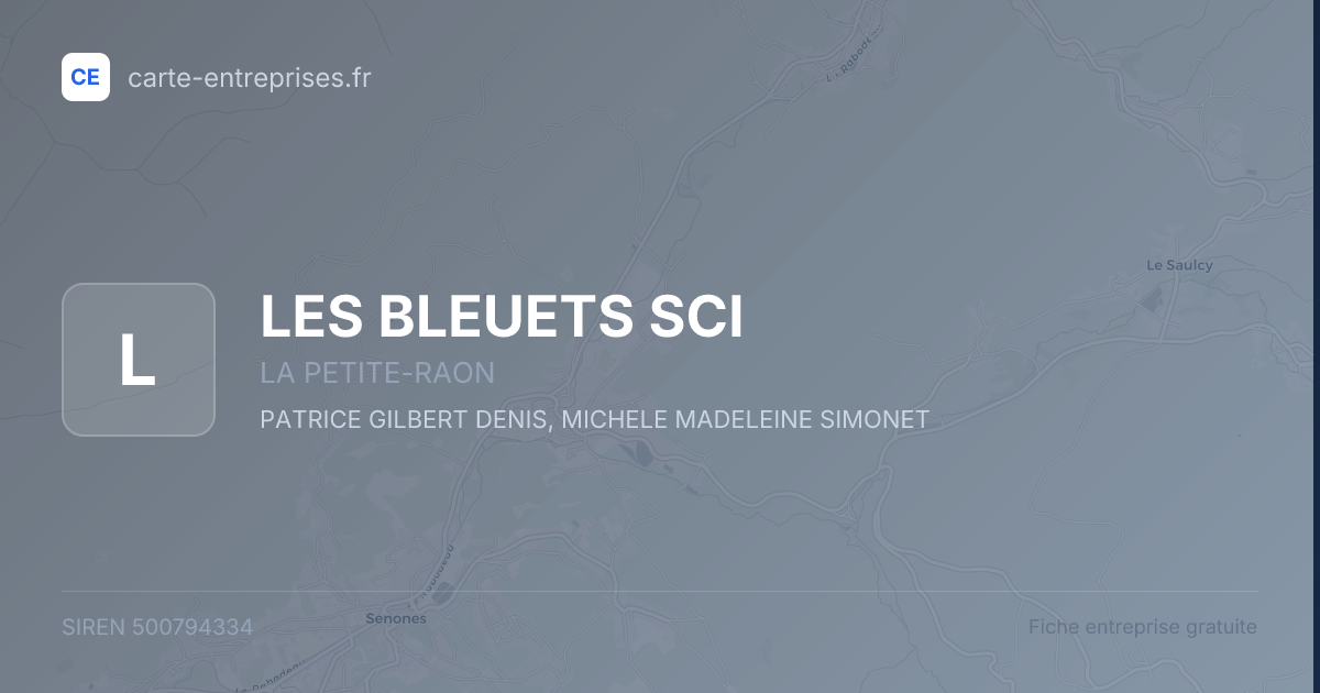 LES BLEUETS SCI — 500794334 — fiche entreprise