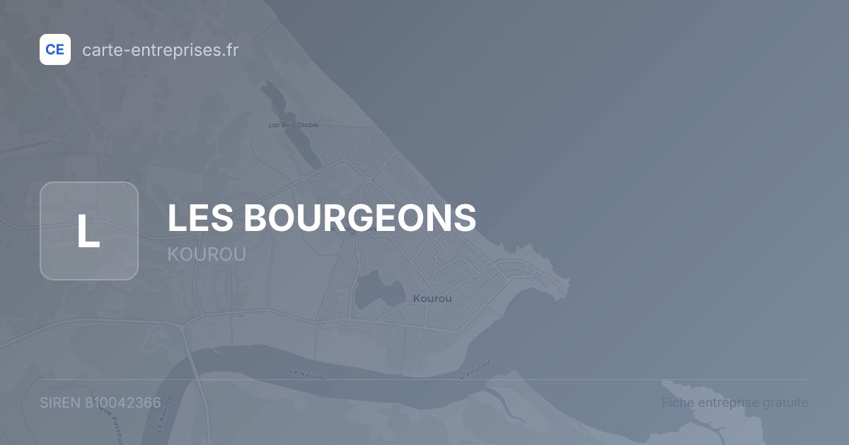 LES BOURGEONS — 810042366 — fiche entreprise