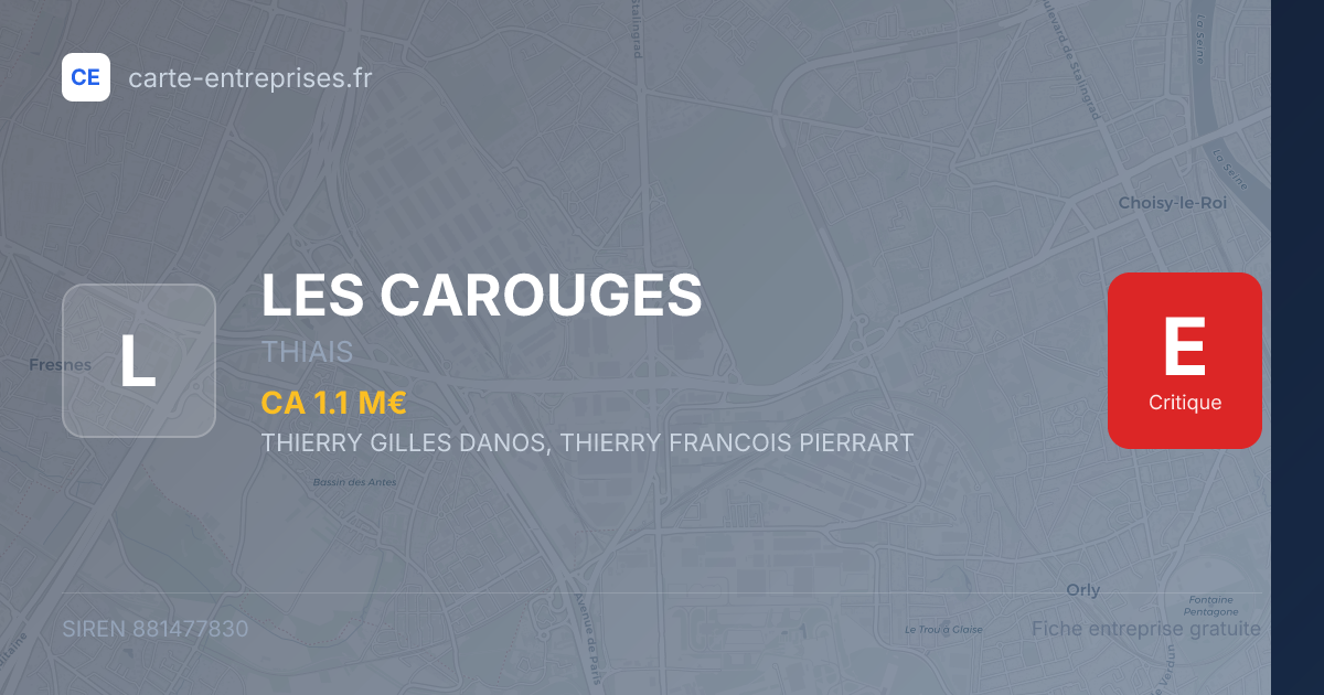 LES CAROUGES — 881477830 — fiche entreprise