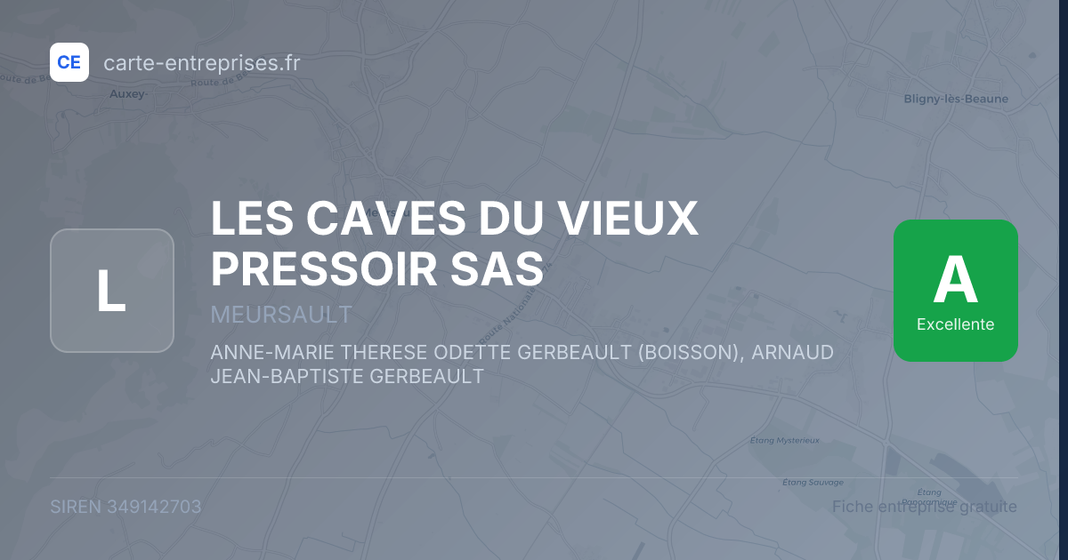 LES CAVES DU VIEUX PRESSOIR SAS — 349142703 — fiche entreprise