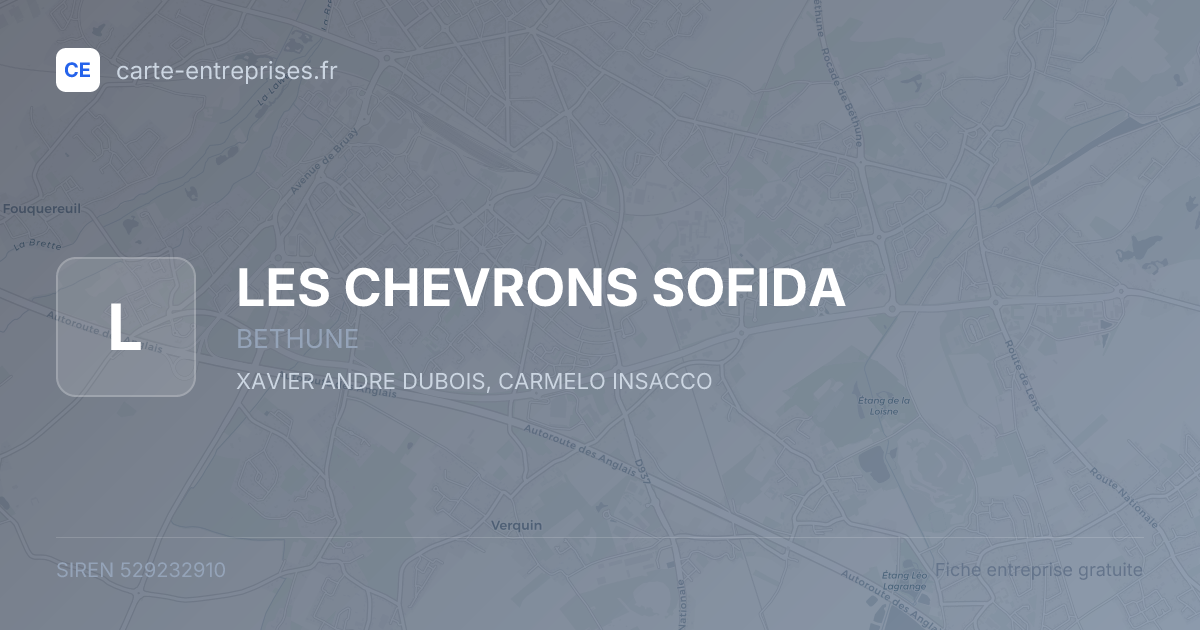 LES CHEVRONS SOFIDA — 529232910 — fiche entreprise
