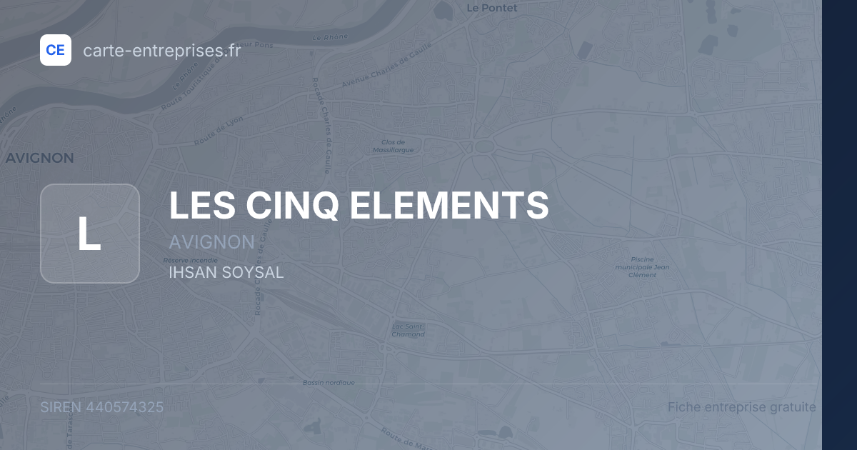 LES CINQ ELEMENTS — 440574325 — fiche entreprise