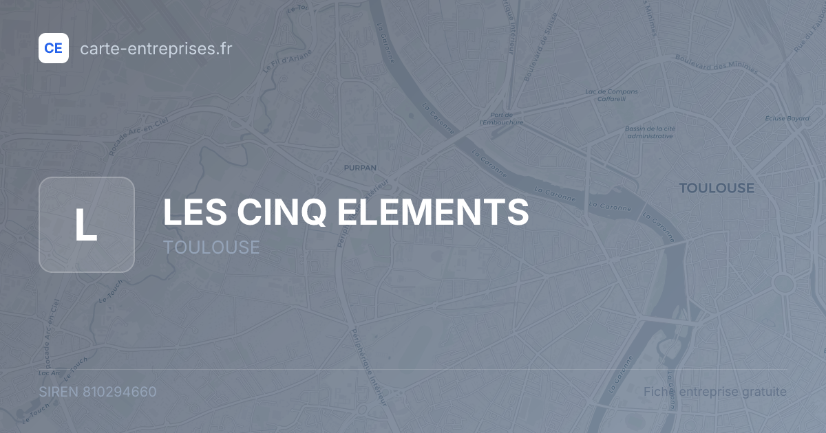 LES CINQ ELEMENTS — 810294660 — fiche entreprise