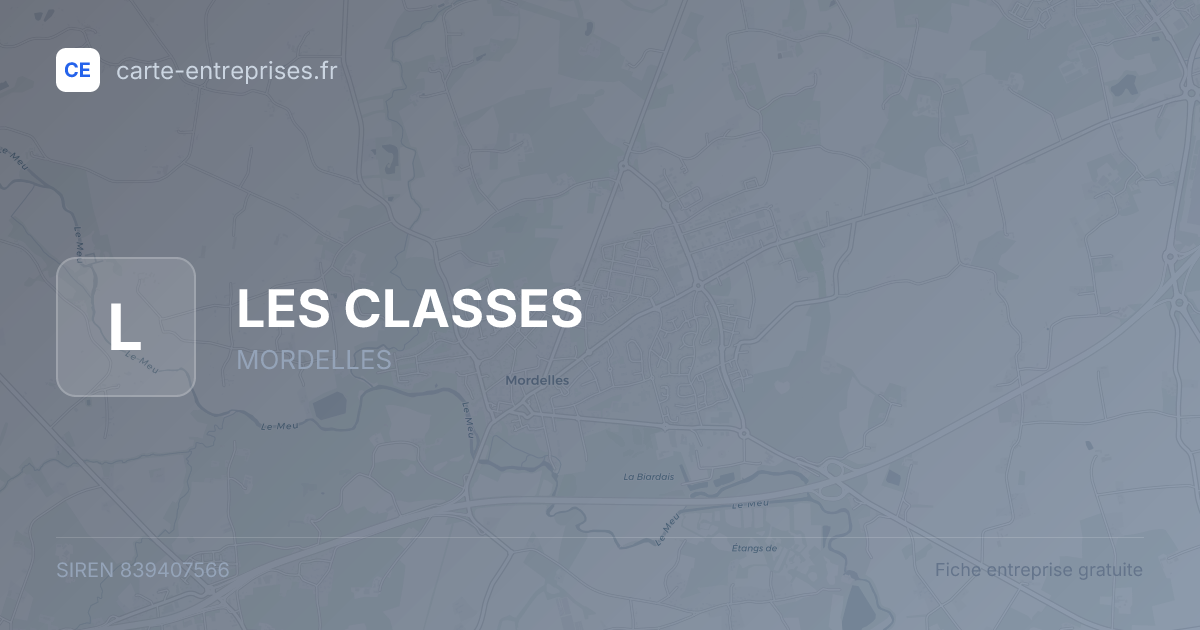 LES CLASSES — 839407566 — fiche entreprise