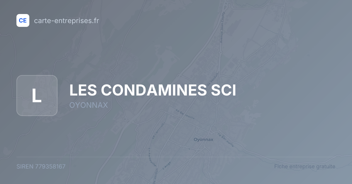 LES CONDAMINES SCI — 779358167 — fiche entreprise