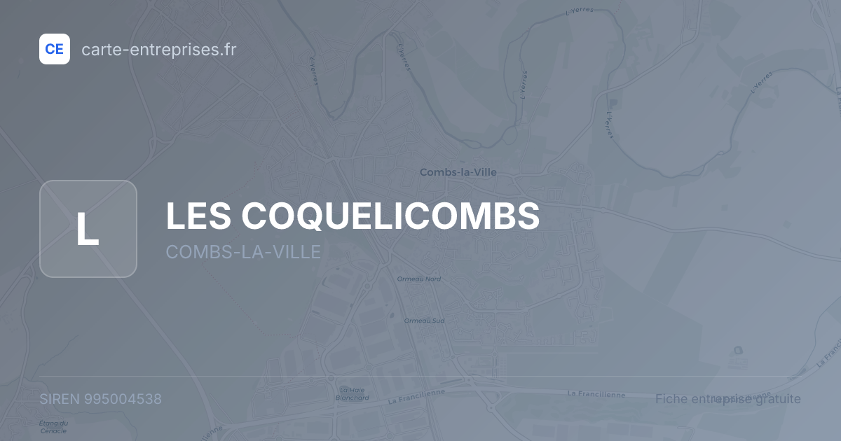 LES COQUELICOMBS — 995004538 — fiche entreprise